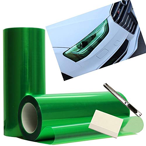 12 by 48 Inches Self Adhesive Headlight (Green)