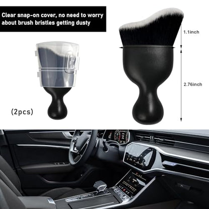 2 PCS Car Detailing Brush (Black/White / 2 PCS)