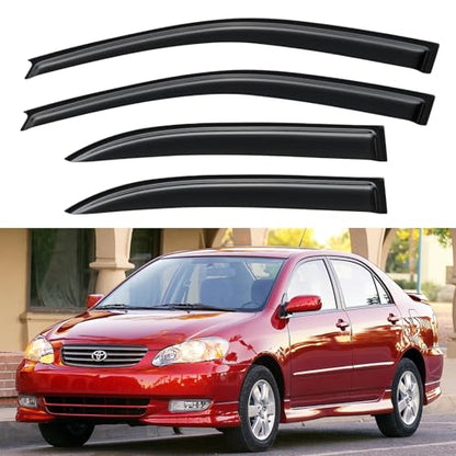 Window Visors Rain Guards for 2003 (2003-2008 Toyota Corolla)