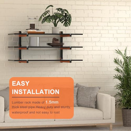 Lumber Rack Wall Mount (Orange / A– 4 Pack, 6-Tier)