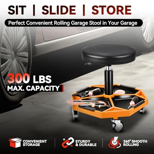 Mechanic Stool (Orange)