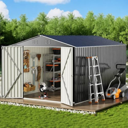 8X12 FT Outdoor Storage Shed Black (Black / 8X12 FT)
