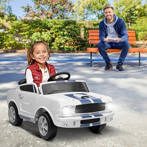 12V Licensed Shelby Electric Car for Kids (White)