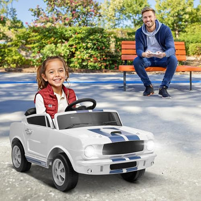 12V Licensed Shelby Electric Car for Kids (White)