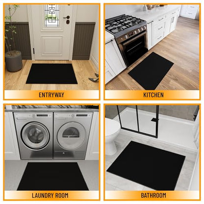 2x3 Entryway Rug (Solid Black)