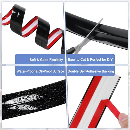 Wall Corner Protector Moulding Trim Peel and Stick (Black / 1.6 In x 10 Ft)