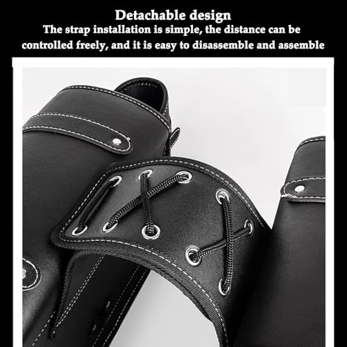 Faux Leather Motorcycle Saddlebags with Lock (Small Without Cup Bag)