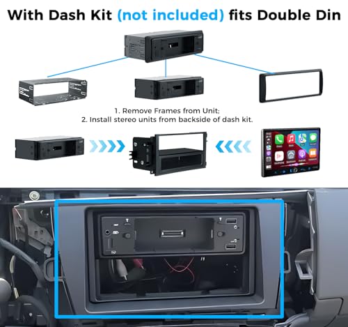 Single Din Car Stereo Wireless Apple Carplay Android Auto Radio (10.1")