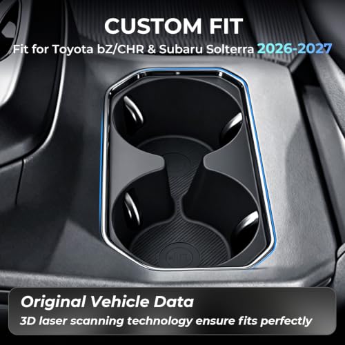 Center Console Cup Holder Inserts for Toyota bZ (Fits for 2026-2027 bZ/bZ Woodland & Solterra)