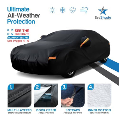 Car Cover Waterproof All Weather. See Vehicle Size (Black / A7 - see Vehicle Size Chart)