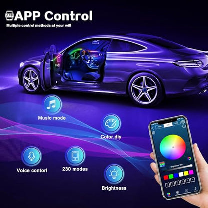 Dreamcolor Acrylic Interior Car LED Strip Light with Wireless APP (Dreamcolor 18 in 1)