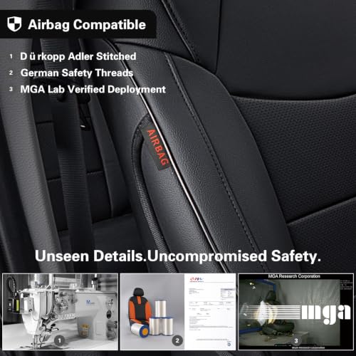 Car Sienna Seat Covers 2021 (Black / 2021-2026 8 Seats, 1st & 2nd Row Only)