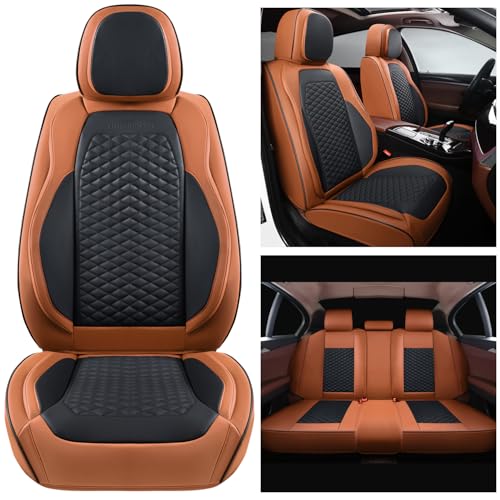Car Seat Covers Full Set (5 PIECE / Brown)