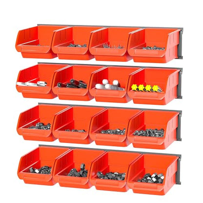Wall Mounted Storage Bins (Orange)