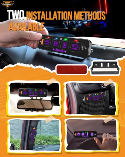 AS R40 Slim 4 Gang Switch Panel with RGB Backlight Memory Function (AS-R40 4 Gang)