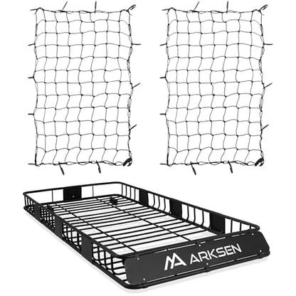 84" x 39" x 6" Roof Rack Basket with Extension&Two Net (84" Cargo Rack w/2 Nets)