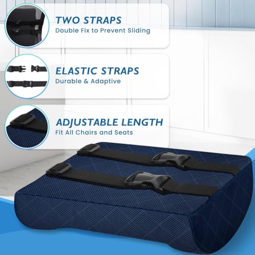 Lumbar Support Pillow for Office Chair (Blue)