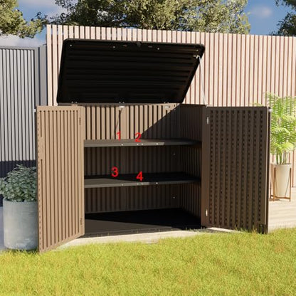 Larger Outdoor Storage Shed Weather Resistance (48 Cu.ft Brown Shed)