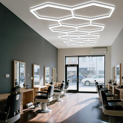 Hexagon Garage Lights (18-Girds / Non-Dimmable)