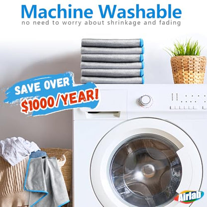 Glass Polishing Streak Free Miracle Cleaning Cloth (Silver-blue)