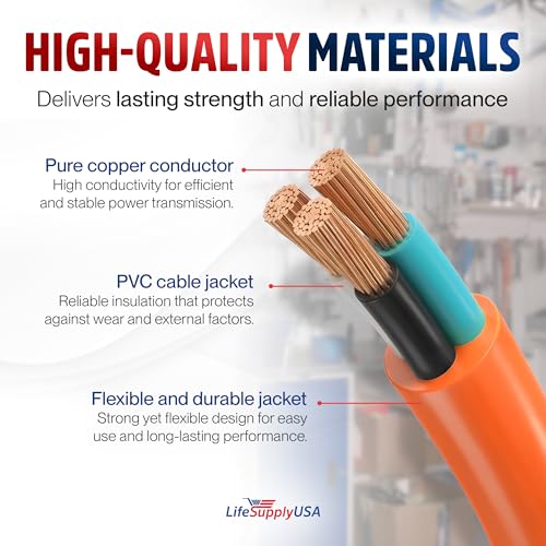 3ft Outdoor Indoor Extension Cord 16 (3 FT / 16AWG / Orange)