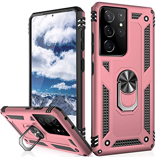 for Galaxy S21 Ultra Case (Galaxy S21 Ultra (Large 6.8") / Rose Gold)