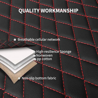Faux Leather Front Car Seat Covers (N1 Black Redline / Front Seat)