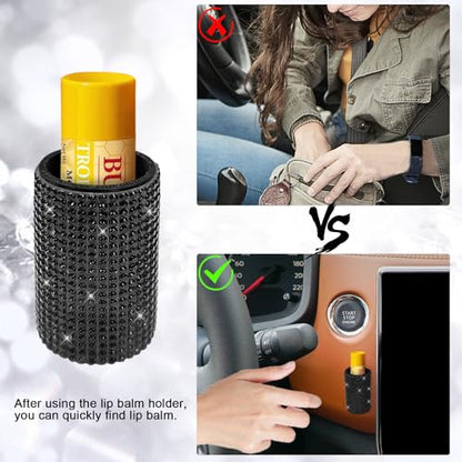 Upright Car Chapstick Holder (Black)