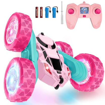 Pink Remote Control Car for Girls (Pink / Glow (Headlights & Wheel Lights))