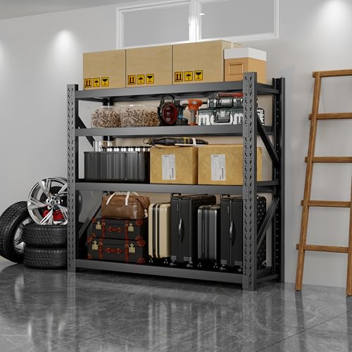 3000LBS Heavy Duty Storage Shelves (47.2''W x 23.6''D x 78''H / Classic Black)