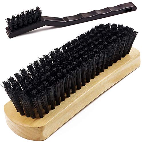 Leather & Upholstery Cleaning Brush Set (Black)