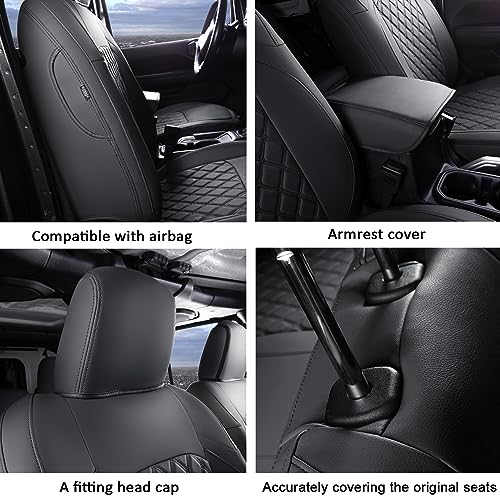 Wrangler JL Seat Covers Custom Fit for Jeep Wrangler (Black / 18-26 JL 2/4 Door Front)