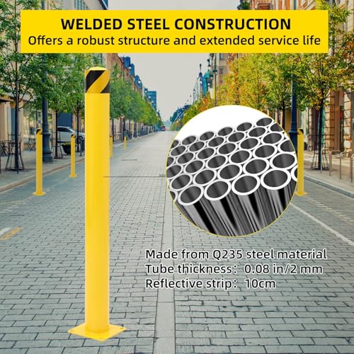 6Pcs Heavy Duty Safety Bollards (42 inch)