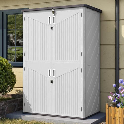 Outdoor Storage Shed (White / 64 Cu.Ft)