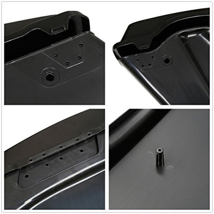 Motorcycle 5" Stretched Saddlebags Fit For Harley Touring 1993 (Unpainted Black / 5" Extended)