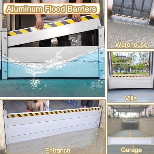 Reusable Heavy Duty Aluminum Flood Barriers for Home Exterior (H 39.4 Inch / L 19.5FT)