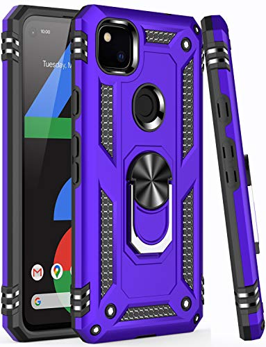 for Google Pixel 4A Case with Screen Protector (Purple / Google Pixel 4A)