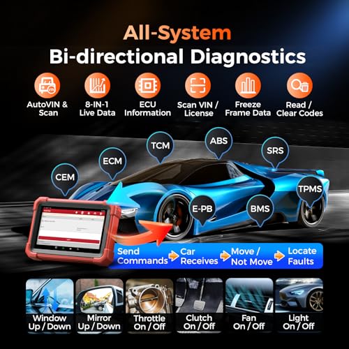 X431 CRP919XBT ECU Coding OBD2 Scanner (Red / 7 inch)