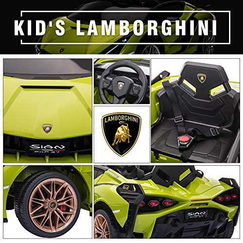 Licensed Lamborghini 12V Kids Electric Car by TOBBI w (Green)