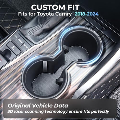 Center Console Cup Holder Inserts for Toyota Camry 2024 2023 2022 2021 2020 2019 2018 (Cup Holder for 2018-2024 Camry)
