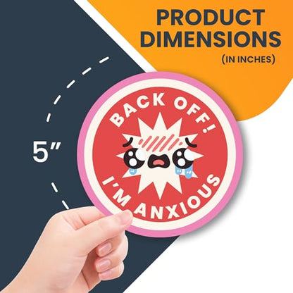Back Off! I'm Anxious Car Magnet 5 Inch (Back Off! I'm Anxious)