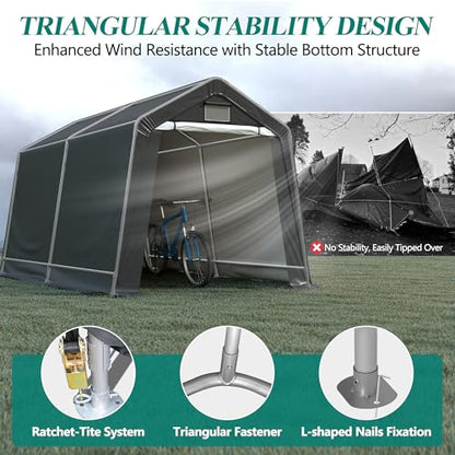 8' x 14' Outdoor Storage Shelter Shed (8' x 14')