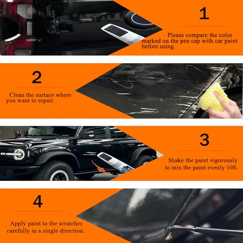 M7 Carbonized Gray Metallic Touch Up Paint for Ford (Carbonized Gray Metallic(M7) compatible with Bronco/Bronco Sport/E-Transit/Edge/Escape/Explorer/F-150/F-150 Lightning/F-250 Super Duty/F-350 Super Duty/F-450 Super Duty/Maverick/Mustang/Ranger/Transit)