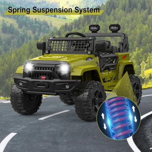 12V Kids Electric Ride On Truck Car w (Green)