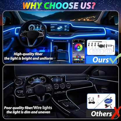6 in 1 Car Led Strip Lights with App Control (6 in 1)