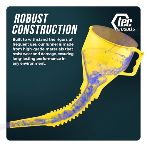 FlexAll Long Flexible Oil Change Funnel (Yellow / Small)