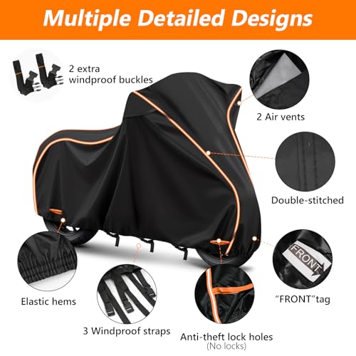 420D & Cotton Lining Waterproof Motorcycle Cover for Honda Africa Twin (Black / for Honda Africa Twin)