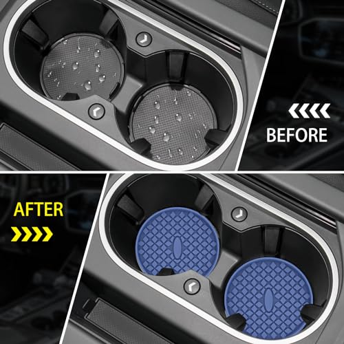 Car Cup Coasters [4 Pack] Silicone Car Coasters (4pack-navy Blue)
