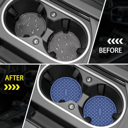 Car Cup Coasters [4 Pack] Silicone Car Coasters (4pack-navy Blue)