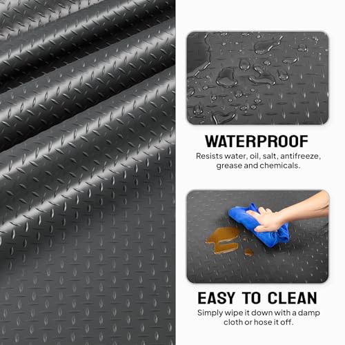 4x8 FT Garage Floor Mat (4'x8' / Black)